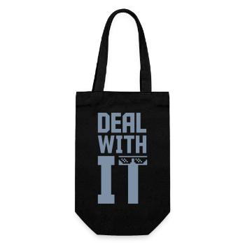 Deal with it Meme - Geschenkbeutel für Flaschen - Schwarz - Vorne