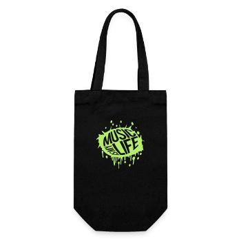 Music is my Life Music Life Love Saying Graffiti - Gift Bag for Bottles - black - Front