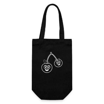cherries - Gift Bag for Bottles - black - Front