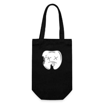 caries hole in the tooth dead - Gift Bag for Bottles - black - Front