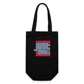 Quote Just Chill Logo - Gift Bag for Bottles - black - Front
