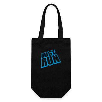 Logo Just Run cool - Geschenkbeutel für Flaschen - Schwarz - Vorne