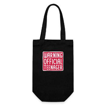 avertissement citation officielle d’adolescent - Sac à bouteille - noir - Devant
