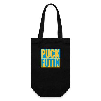 puck futin logo design - Gift Bag for Bottles - black - Front