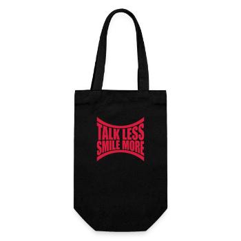 talk less smile more - Gift Bag for Bottles - black - Front