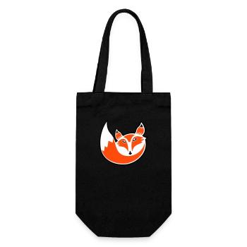 Renard roux Forêt sauvage Animal Cool Logo Icône - Sac à bouteille - noir - Devant