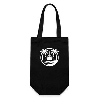 Palm Trees Beach Sunset - Gift Bag for Bottles - black - Front