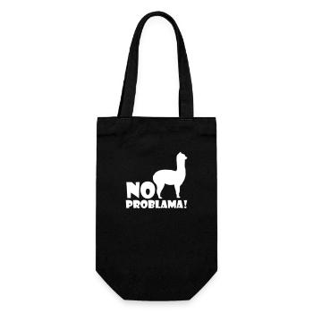 Cool Alpaca No Prob Lama Meme Fun saying poison - Gift Bag for Bottles - black - Front