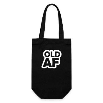 old AF Text Logo - Gift Bag for Bottles - black - Front