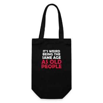 being old people age - Gift Bag for Bottles - black - Front