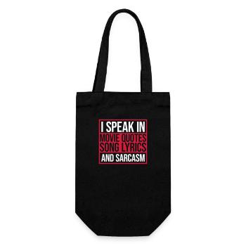parler des paroles et du sarcasme - Sac à bouteille - noir - Devant