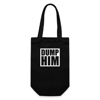 dump him quote logo - Gift Bag for Bottles - black - Front