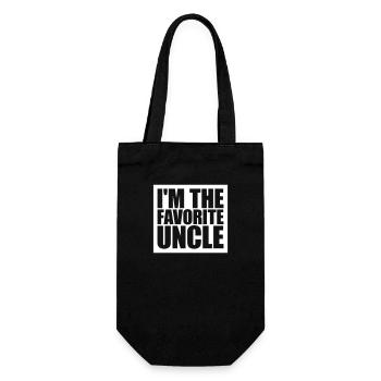 im the favorite uncle - Geschenkbeutel für Flaschen - Schwarz - Vorne