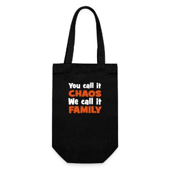 Family - Gift Bag for Bottles - black - Front