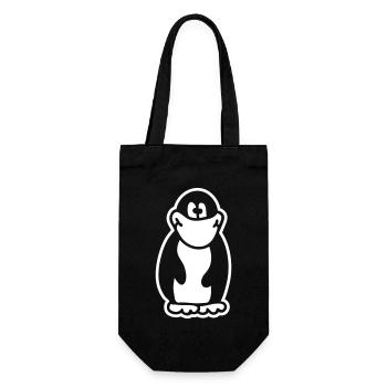Pinguin Comic - Gift Bag for Bottles - black - Front