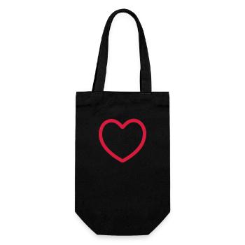 cœur - Sac à bouteille - noir - Devant