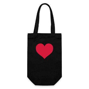 heart - Geschenkbeutel für Flaschen - Schwarz - Vorne