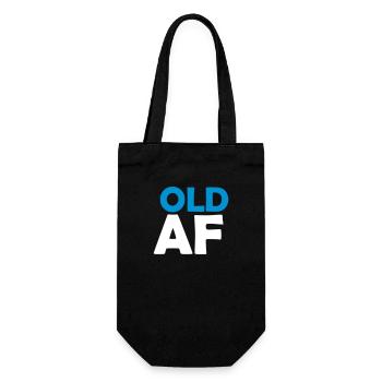 old AF Text Logo - Gift Bag for Bottles - black - Front