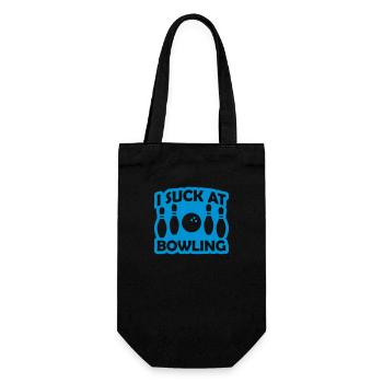 I suck at bowling - Geschenkbeutel für Flaschen - Schwarz - Vorne