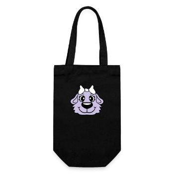 Dog Face Girl Cute Bow Female Woman - Gift Bag for Bottles - black - Front