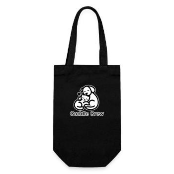 Cat & Dog Cuddling - Cuddle Crew Design - Gift Bag for Bottles - black - Front