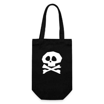 Skull - Gift Bag for Bottles - black - Front