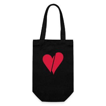 broken heart - Gift Bag for Bottles - black - Front