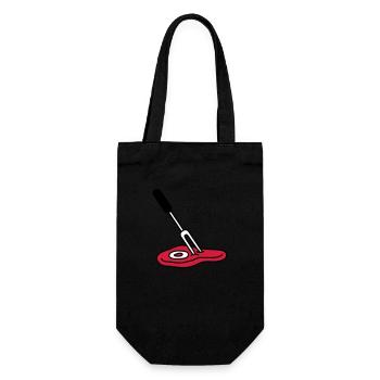 Barbecue Fork And Steak - Gift Bag for Bottles - black - Front