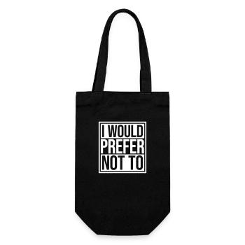Je préfère ne pas - Sac à bouteille - noir - Devant