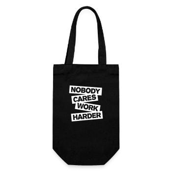 nobody cares work harder - Gift Bag for Bottles - black - Front
