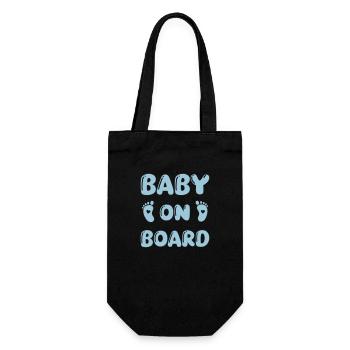 Baby On Board Baby Feet - Gift Bag for Bottles - black - Front