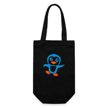 Mignon pingouin antarctique pôle sud zoo animal oiseau cool - Sac à bouteille - noir - Devant