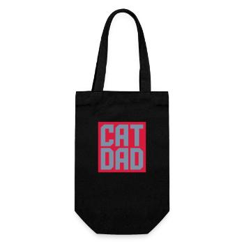 Shield Cat Dad Design - Sac à bouteille - noir - Devant