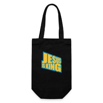 Citation de Jésus est roi - Sac à bouteille - noir - Devant