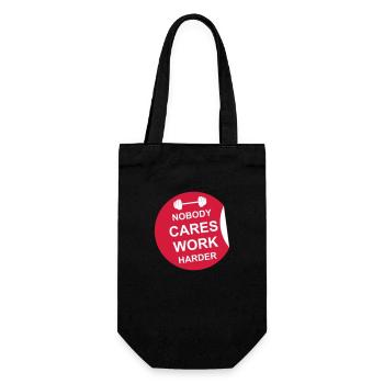 nobody cares work harder - Gift Bag for Bottles - black - Front