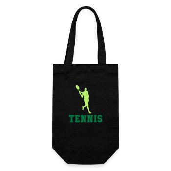 tennis - Geschenkbeutel für Flaschen - Schwarz - Vorne
