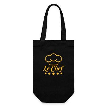 5 star chef's hat Le Chef Kitchen Master - Gift Bag for Bottles - black - Front