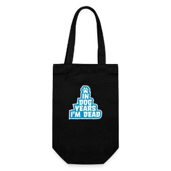 in dog years Dead - Geschenkbeutel für Flaschen - Schwarz - Vorne