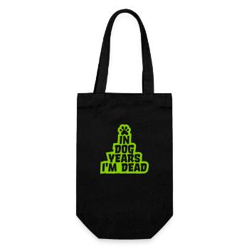 in dog years Dead - Geschenkbeutel für Flaschen - Schwarz - Vorne