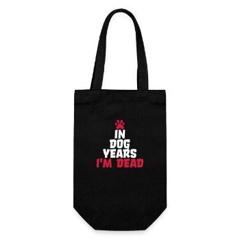 in dog years Dead - Geschenkbeutel für Flaschen - Schwarz - Vorne