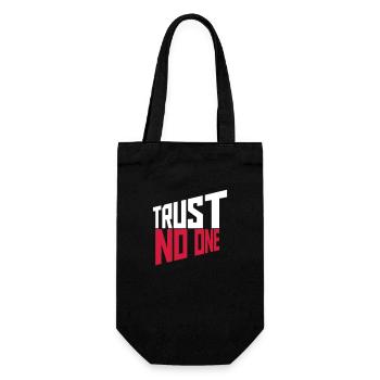 trust no one quote - Gift Bag for Bottles - black - Front