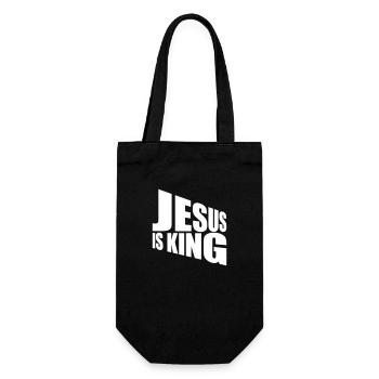 jesus is king Zitat - Geschenkbeutel für Flaschen - Schwarz - Vorne