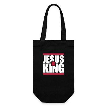 Citation de Jésus est roi - Sac à bouteille - noir - Devant