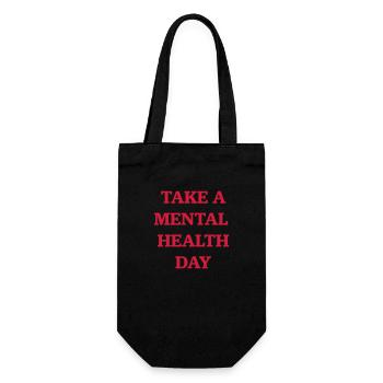 Mental Health Day - Gift Bag for Bottles - black - Front