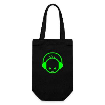 DJ Head Cool Party Club Music Disco Fun Face - Gift Bag for Bottles - black - Front