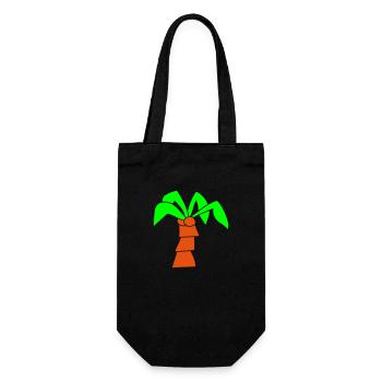 Palme Insel Baum Strand Urlaub Kokosnuss Meer Cool - Sac à bouteille - noir - Devant