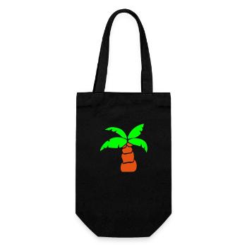Palme Insel Baum Strand Urlaub Kokosnuss Meer Cool - Sac à bouteille - noir - Devant