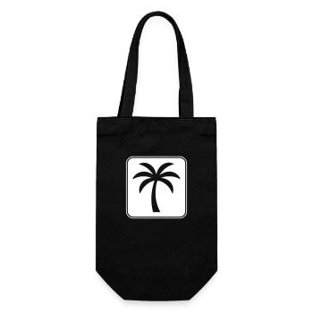 Palmier Icône Été - Sac à bouteille - noir - Devant