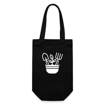 Gartenarbeit Gärtner Symbol - Geschenkbeutel für Flaschen - Schwarz - Vorne