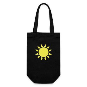 sonne - Geschenkbeutel für Flaschen - Schwarz - Vorne